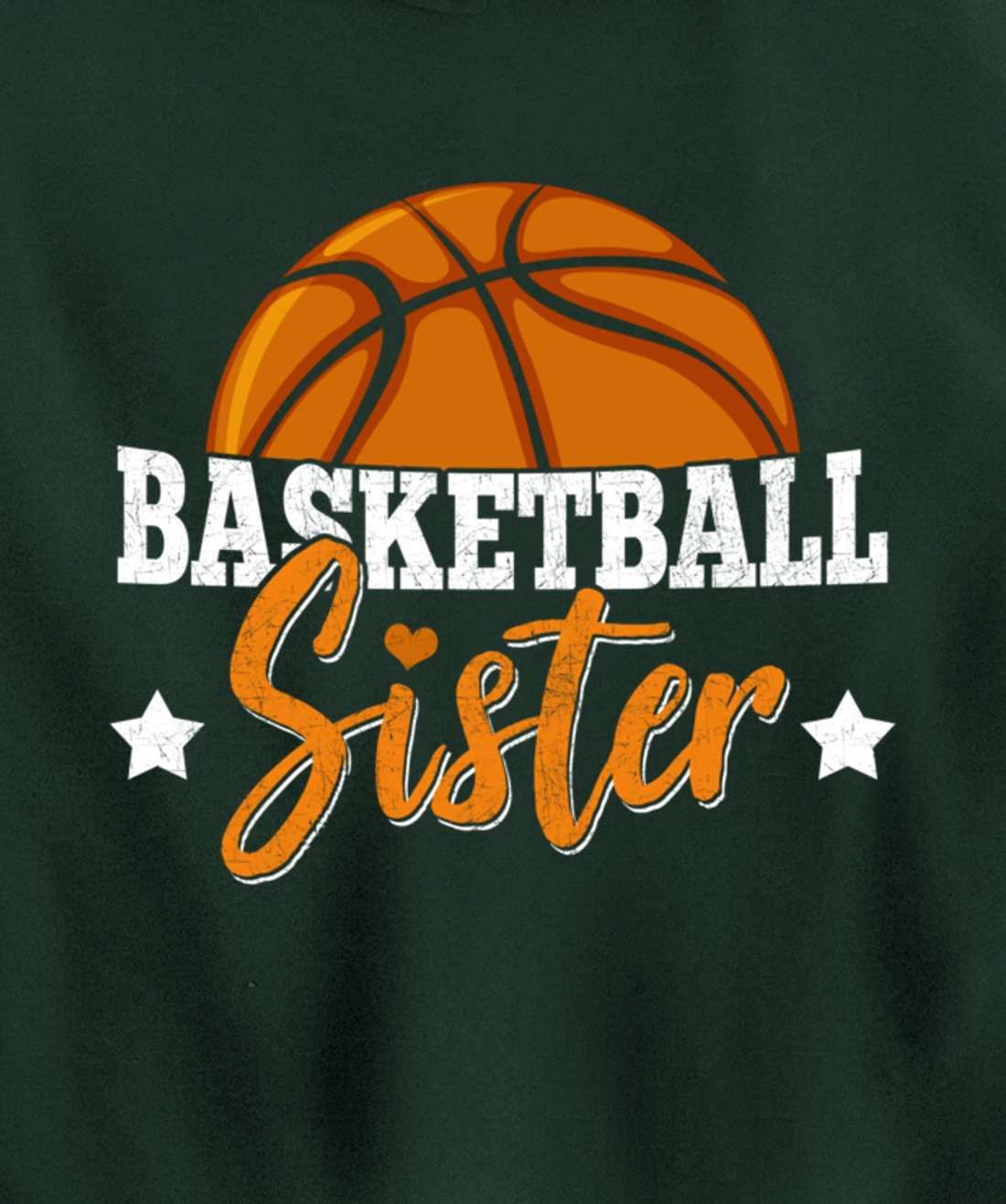 Basketball Sister Girls Basketball Player Basketball Fan Pullover Hoodie