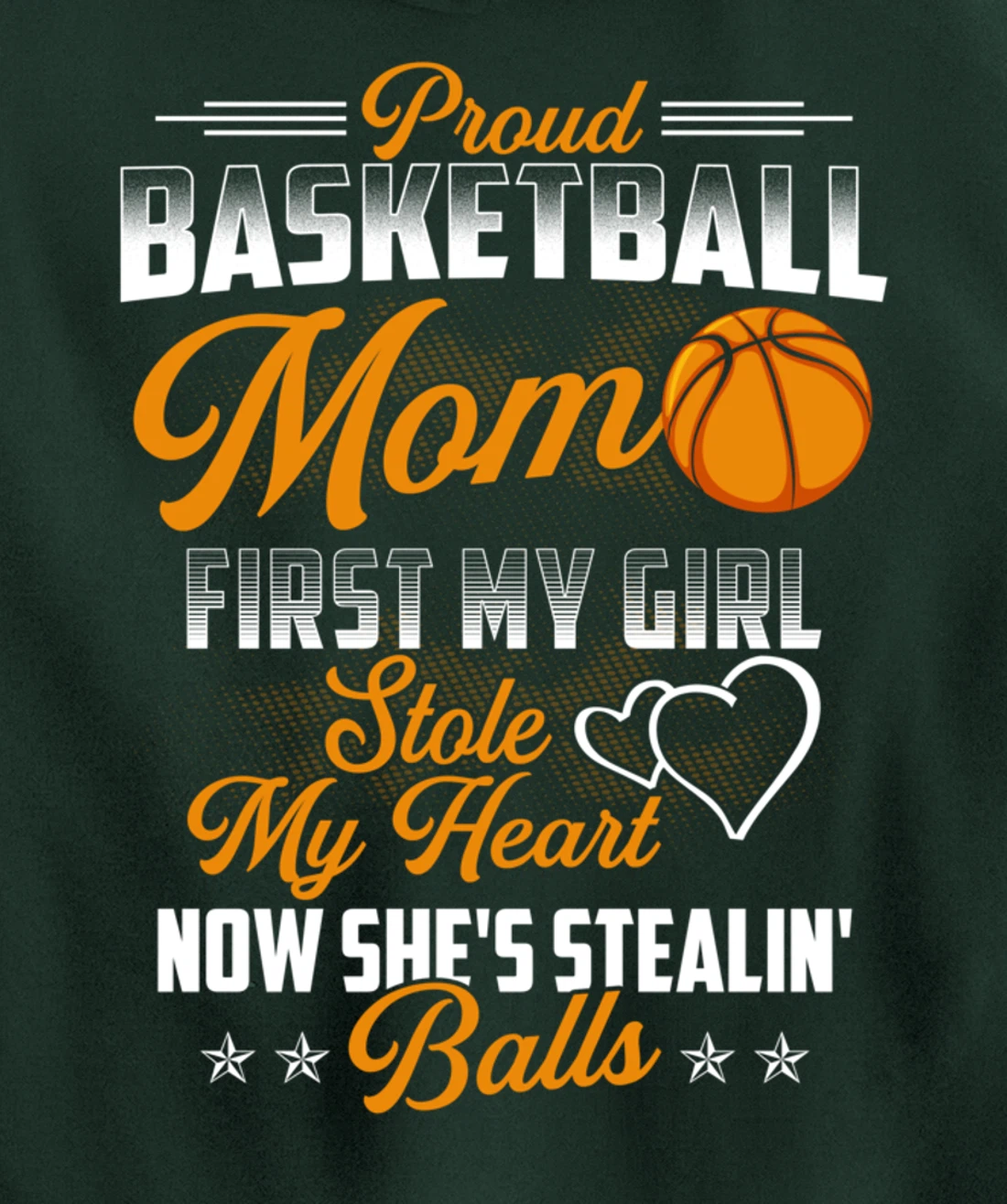 Funny Basketball Mom Girls Basketball Player Basketball Fan Pullover Hoodie