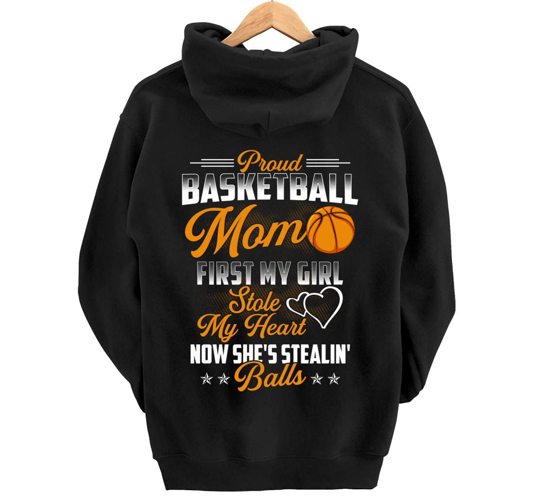 Funny Basketball Mom Girls Basketball Player Basketball Fan Pullover Hoodie