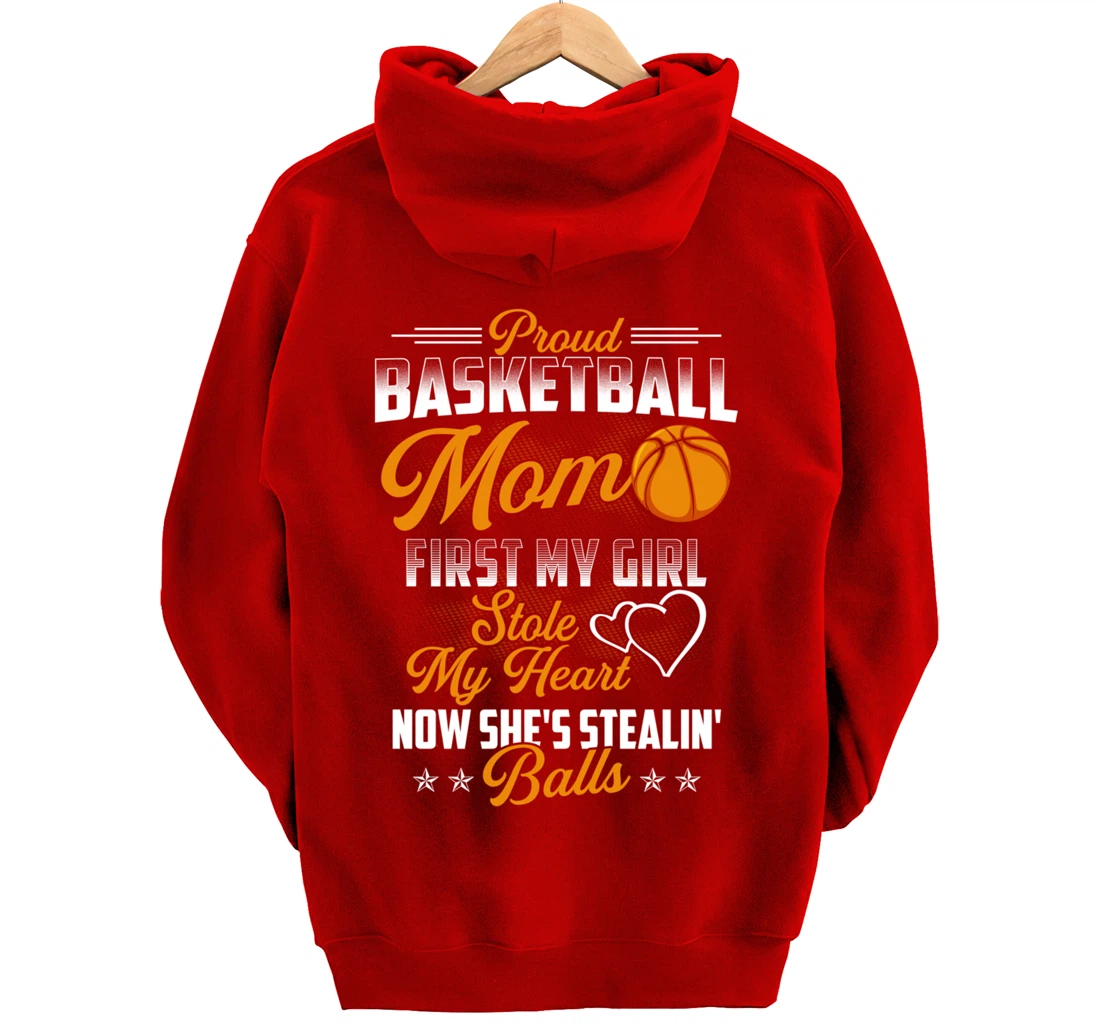 Funny Basketball Mom Girls Basketball Player Basketball Fan Pullover Hoodie