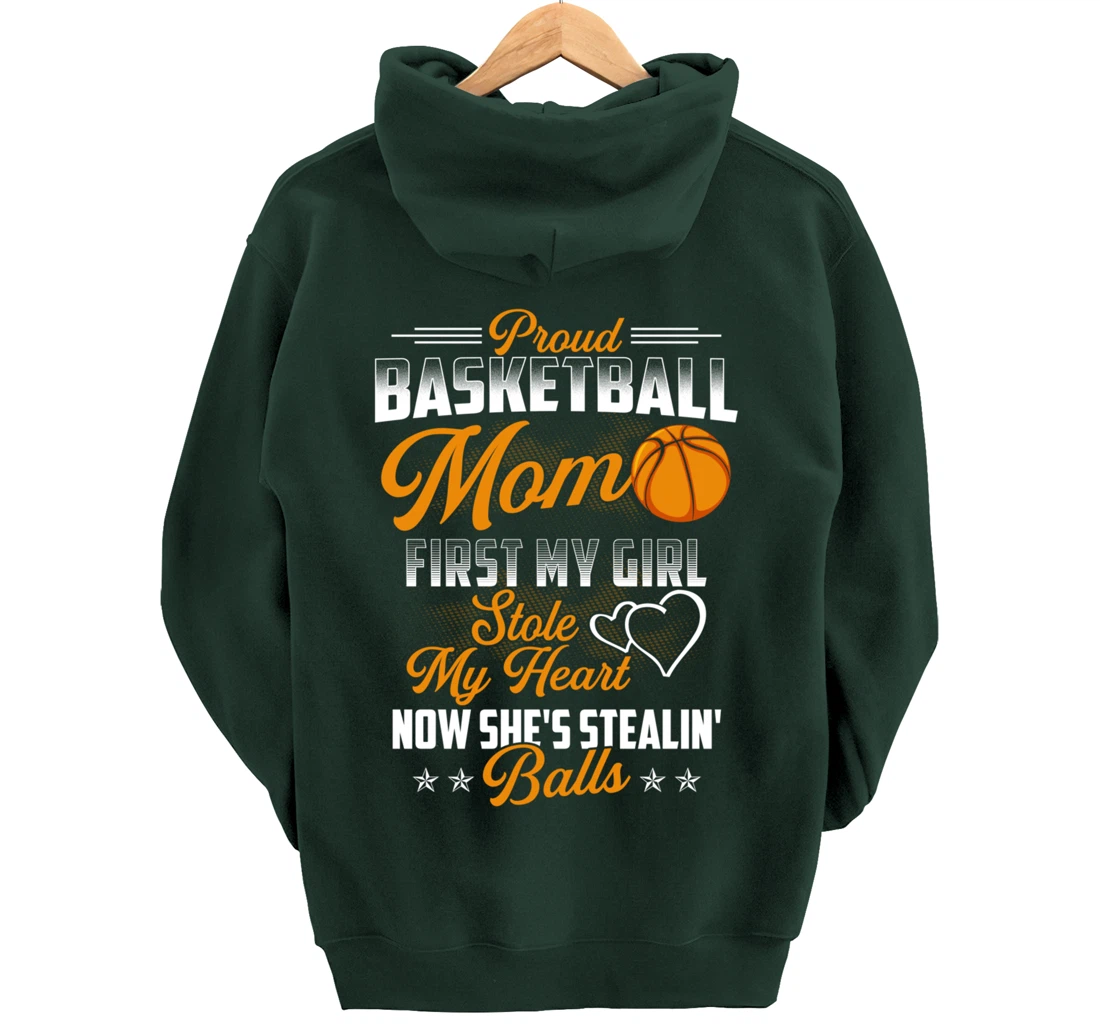 Funny Basketball Mom Girls Basketball Player Basketball Fan Pullover Hoodie