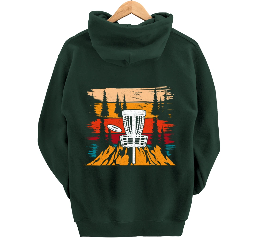 Vintage Disc Golf Men Disc Golfing Frisbee Disc Sport Pullover Hoodie