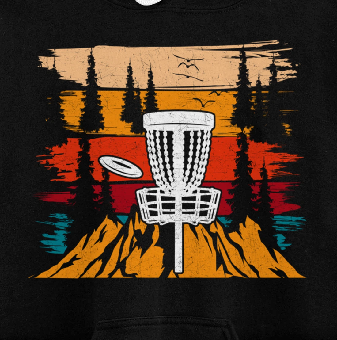 Vintage Disc Golf Men Disc Golfing Frisbee Disc Sport Pullover Hoodie