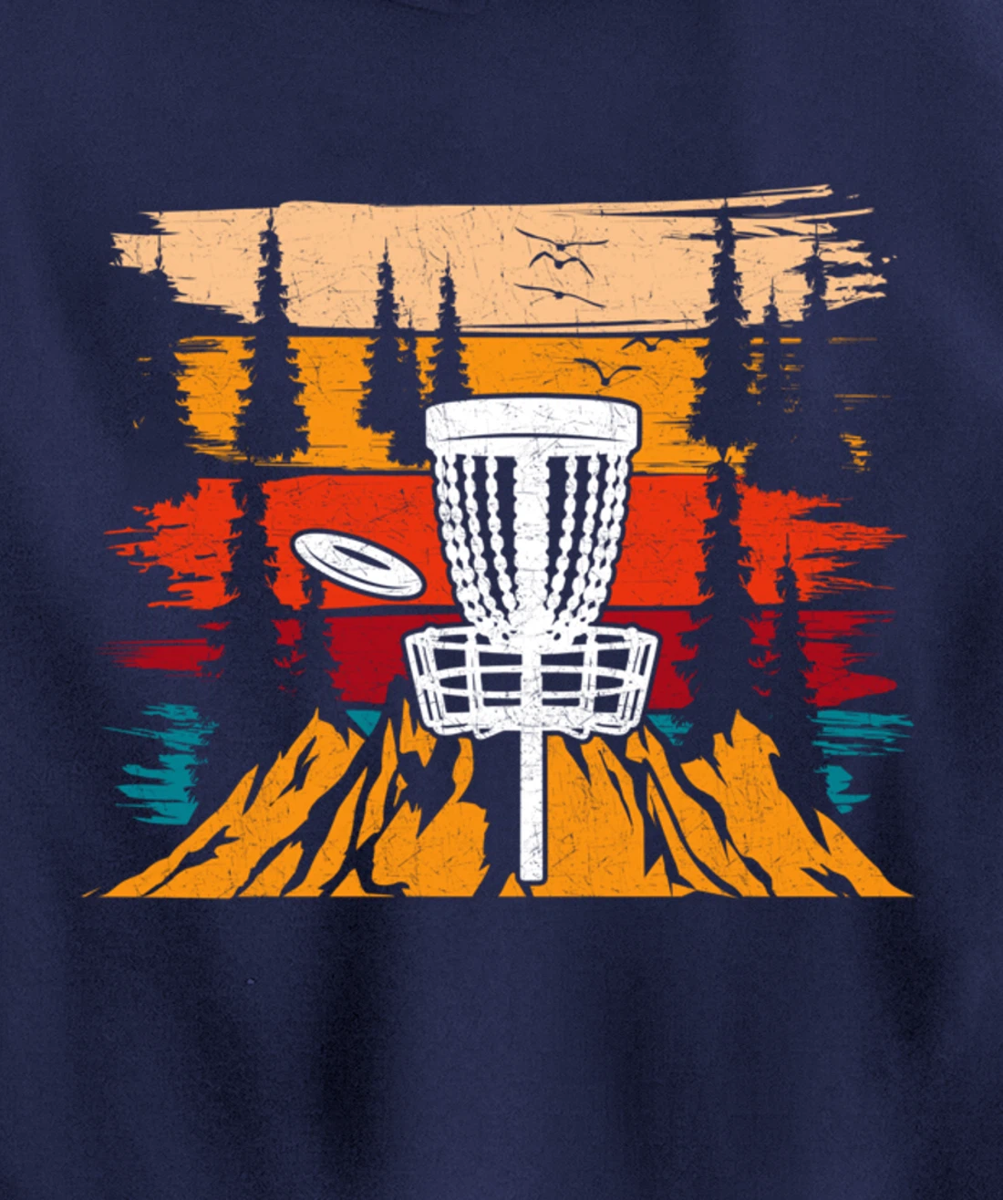 Vintage Disc Golf Men Disc Golfing Frisbee Disc Sport Pullover Hoodie