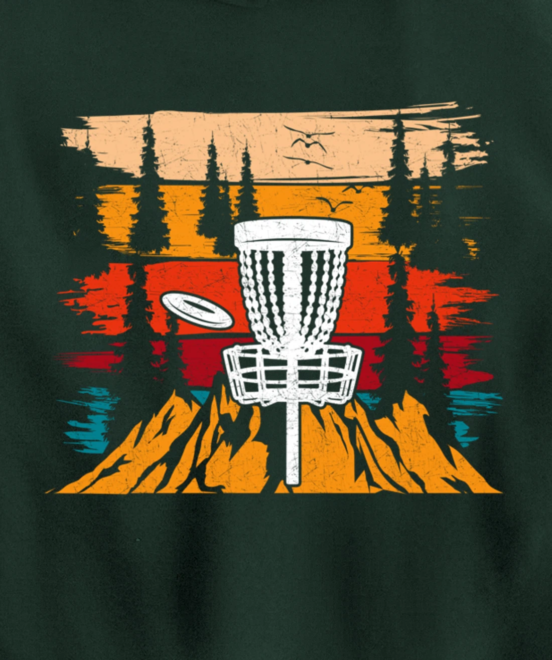 Vintage Disc Golf Men Disc Golfing Frisbee Disc Sport Pullover Hoodie