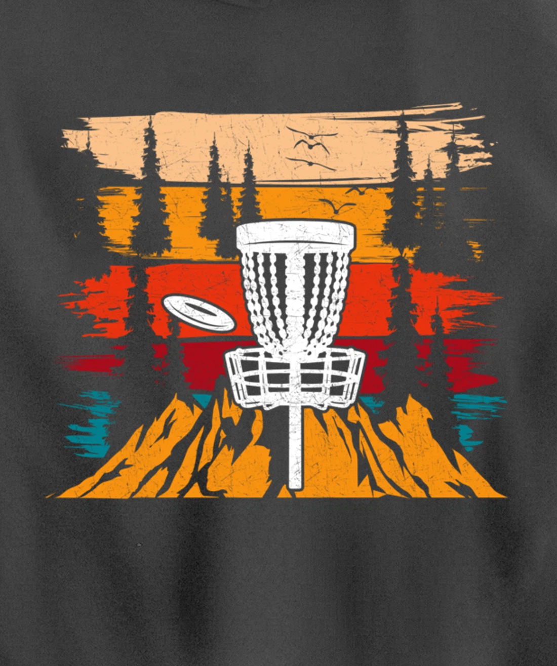 Vintage Disc Golf Men Disc Golfing Frisbee Disc Sport Pullover Hoodie