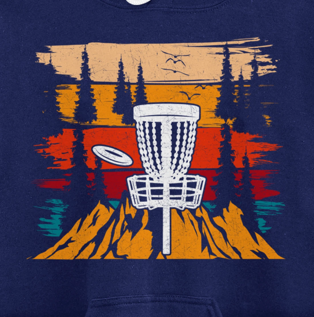 Vintage Disc Golf Men Disc Golfing Frisbee Disc Sport Pullover Hoodie