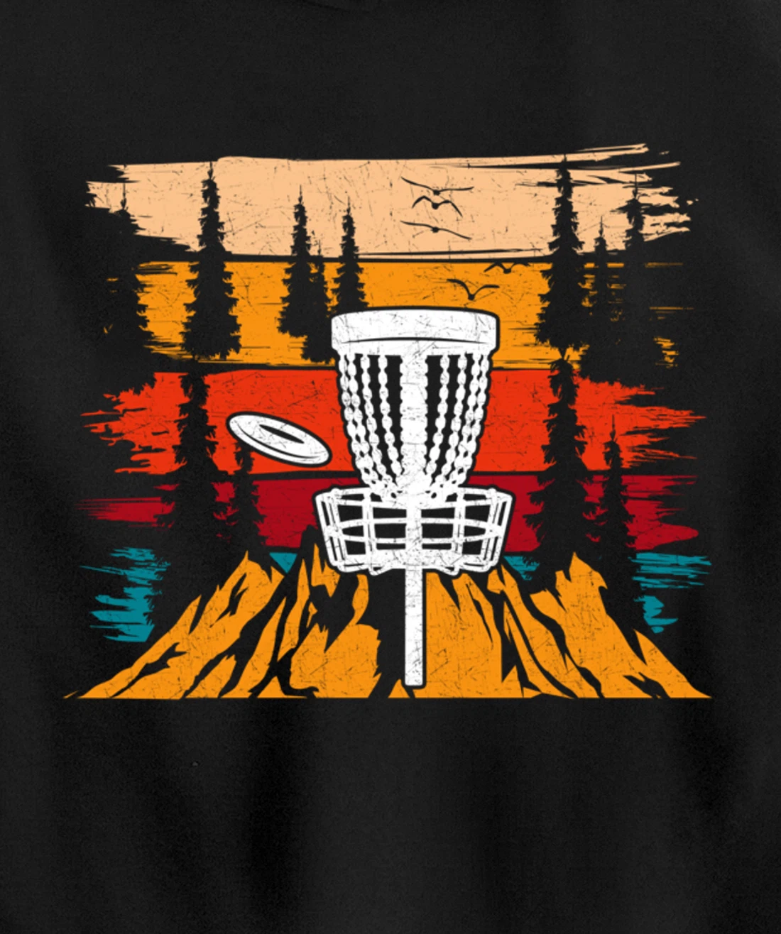 Vintage Disc Golf Men Disc Golfing Frisbee Disc Sport Pullover Hoodie