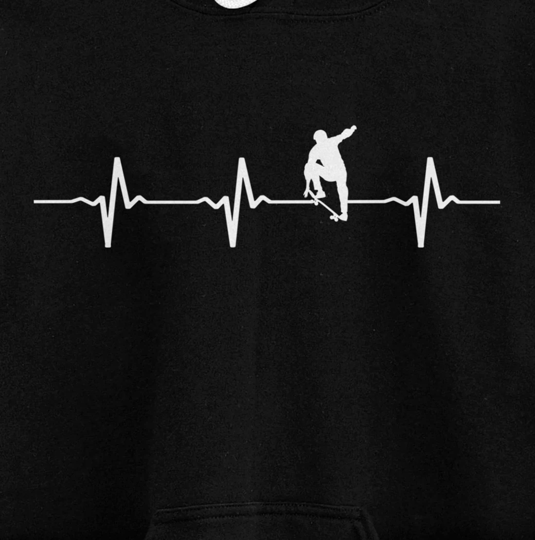 skateboarding heartbeat frequency skate lovers skateboarder Pullover Hoodie