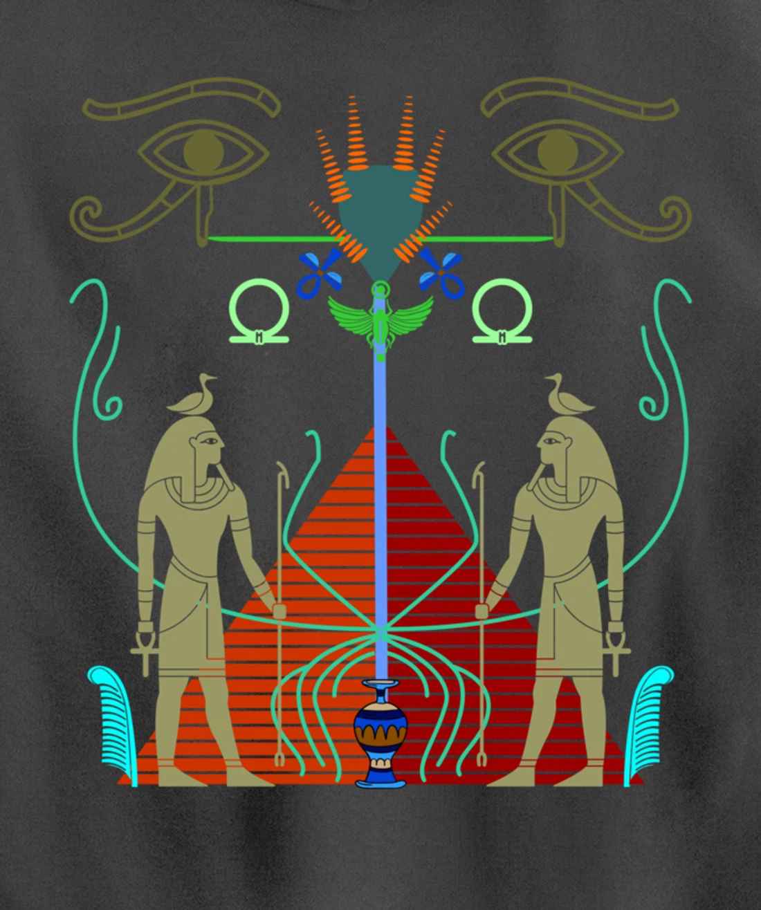 Symbolic Sacred Ancient Egypt Mythology Egyptian Modern Art Pullover Hoodie