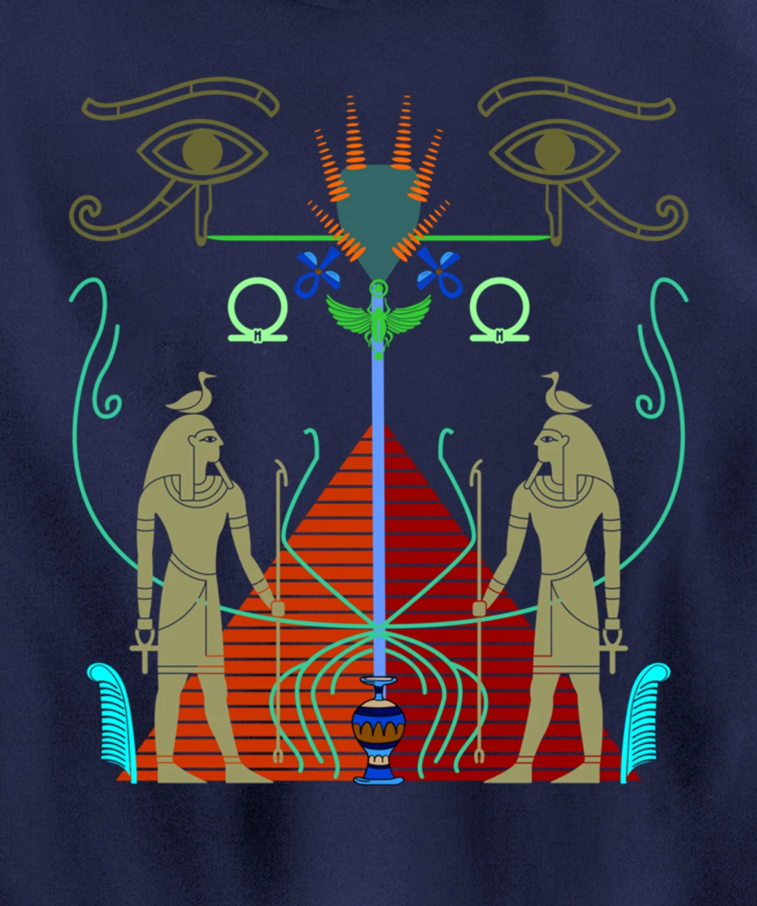 Symbolic Sacred Ancient Egypt Mythology Egyptian Modern Art Pullover Hoodie