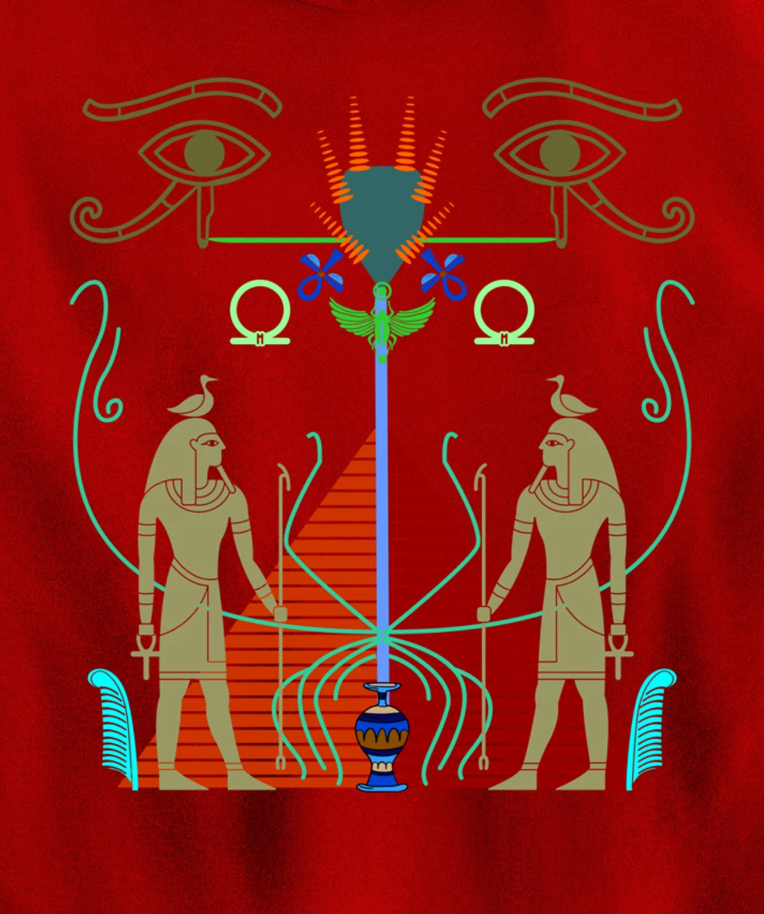 Symbolic Sacred Ancient Egypt Mythology Egyptian Modern Art Pullover Hoodie