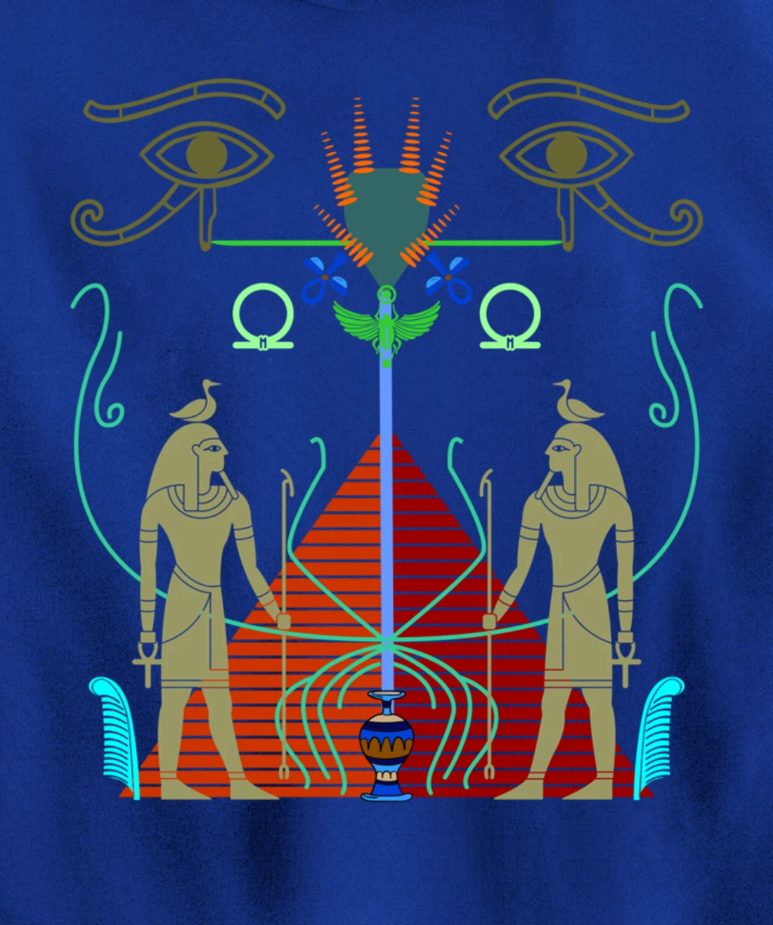 Symbolic Sacred Ancient Egypt Mythology Egyptian Modern Art Pullover Hoodie