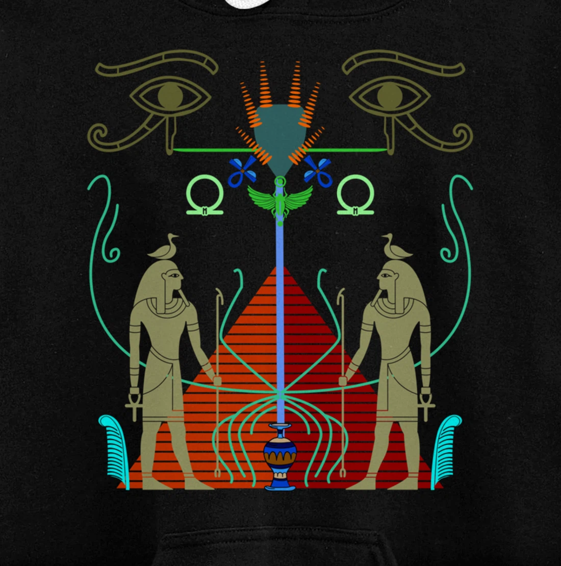 Symbolic Sacred Ancient Egypt Mythology Egyptian Modern Art Pullover Hoodie