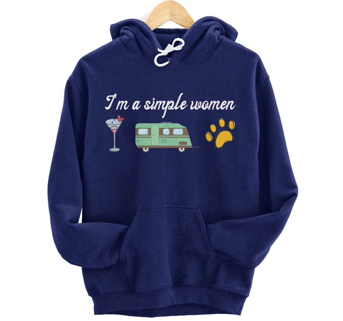 I'm a Simple Woman Nurse Coffee Dogs Paw Funny Nursing Pullover Hoodie
