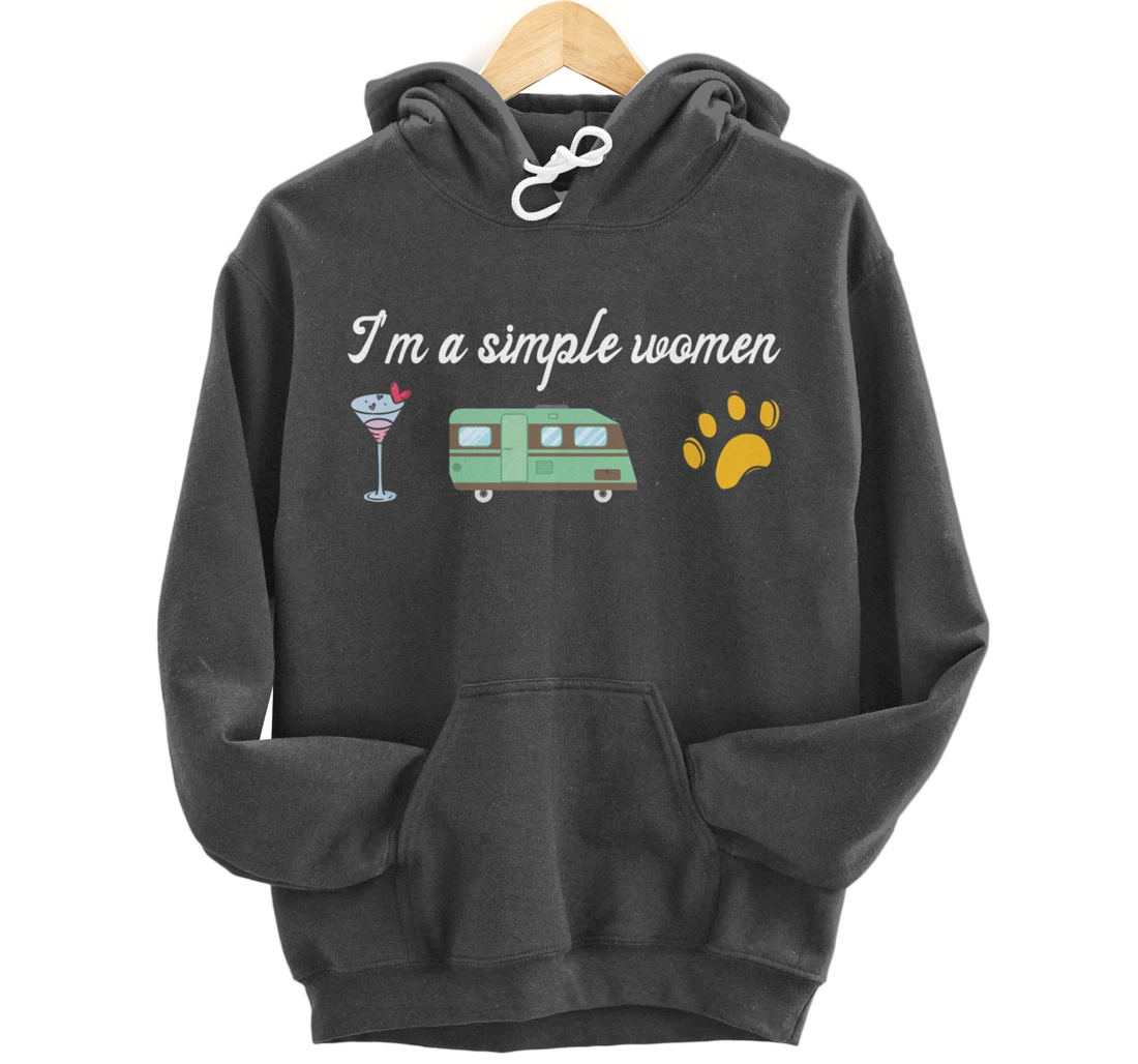 I'm a Simple Woman Nurse Coffee Dogs Paw Funny Nursing Pullover Hoodie