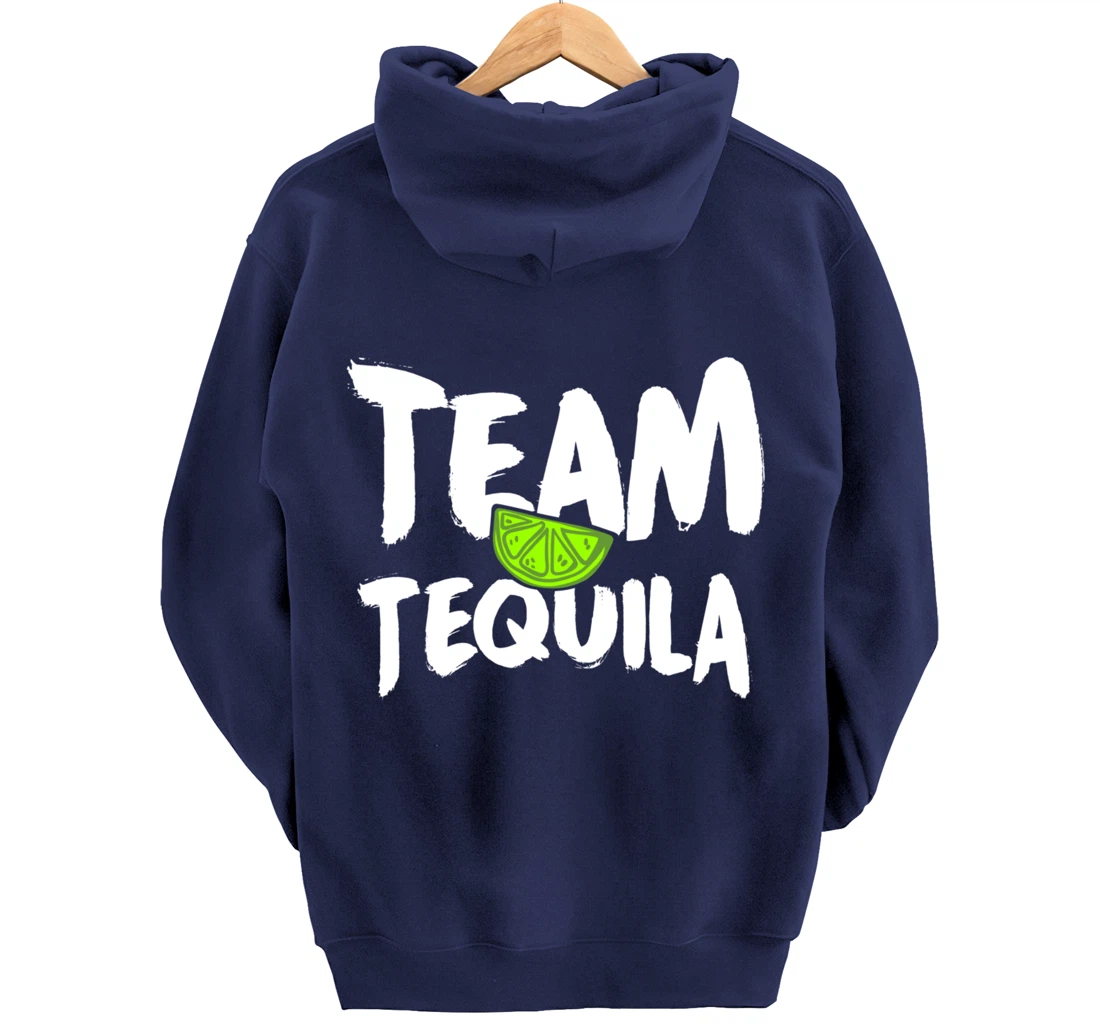 Funny Team Tequila With Green Lime Salt Group Costume Pullover Hoodie