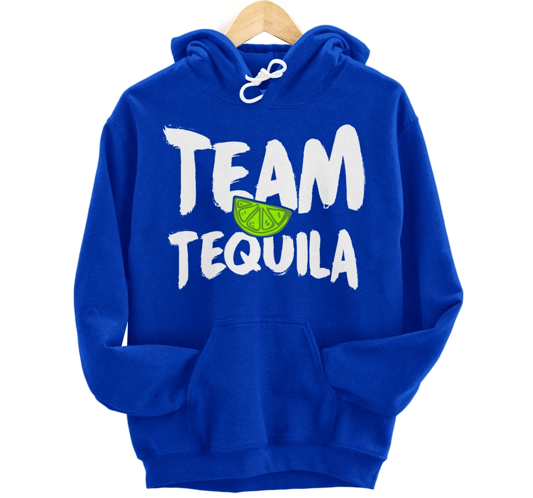 Funny Team Tequila With Green Lime Salt Group Costume Pullover Hoodie
