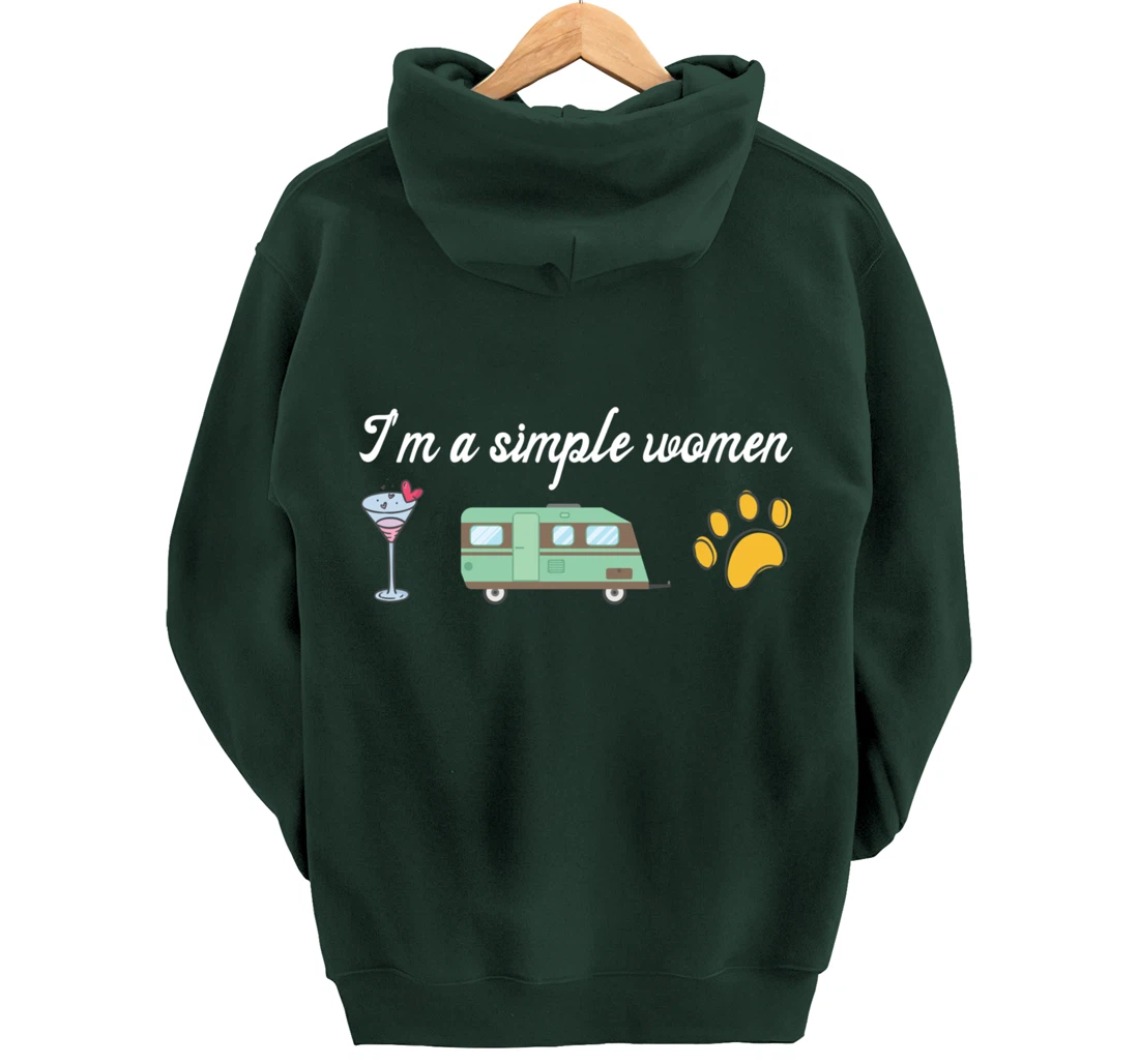 I'm a Simple Woman Nurse Coffee Dogs Paw Funny Nursing Pullover Hoodie