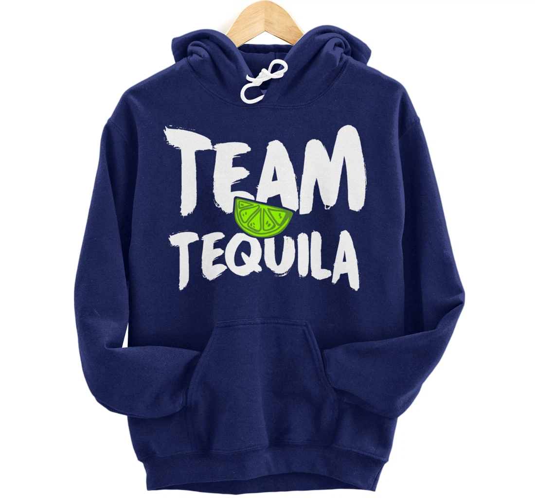 Funny Team Tequila With Green Lime Salt Group Costume Pullover Hoodie