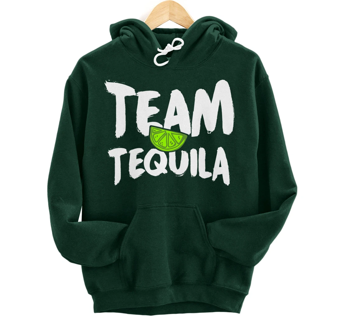 Funny Team Tequila With Green Lime Salt Group Costume Pullover Hoodie