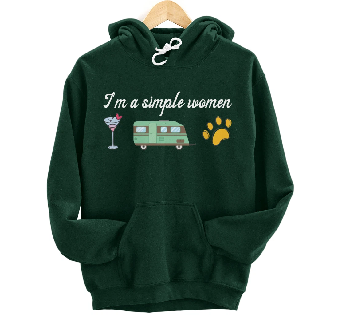 I'm a Simple Woman Nurse Coffee Dogs Paw Funny Nursing Pullover Hoodie