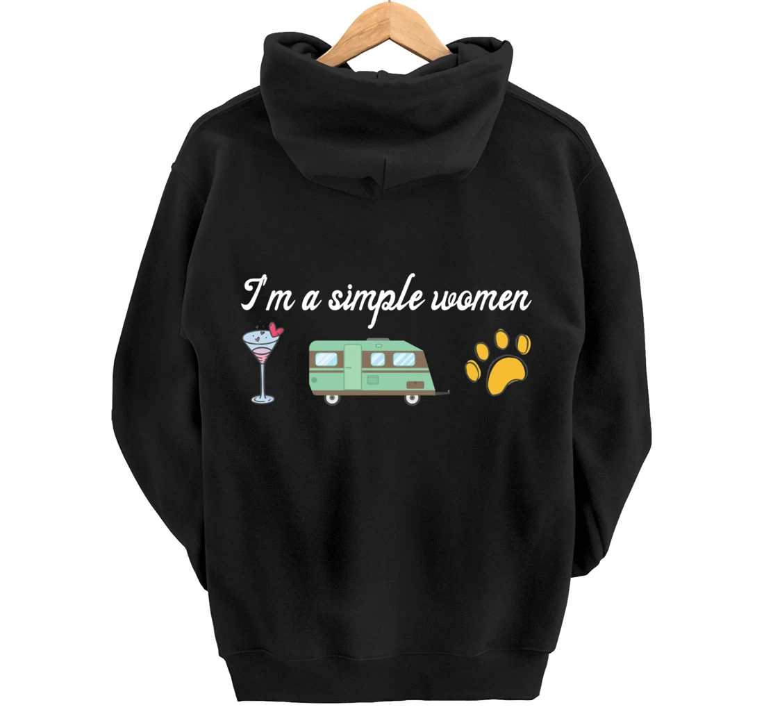 I'm a Simple Woman Nurse Coffee Dogs Paw Funny Nursing Pullover Hoodie
