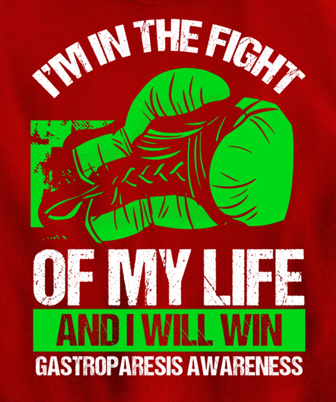 Gastroparesis Awareness Winner Survivor Green Ribbon Pullover Hoodie