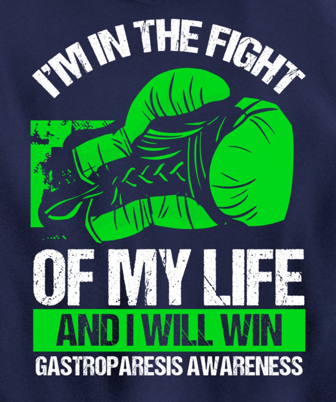 Gastroparesis Awareness Winner Survivor Green Ribbon Pullover Hoodie