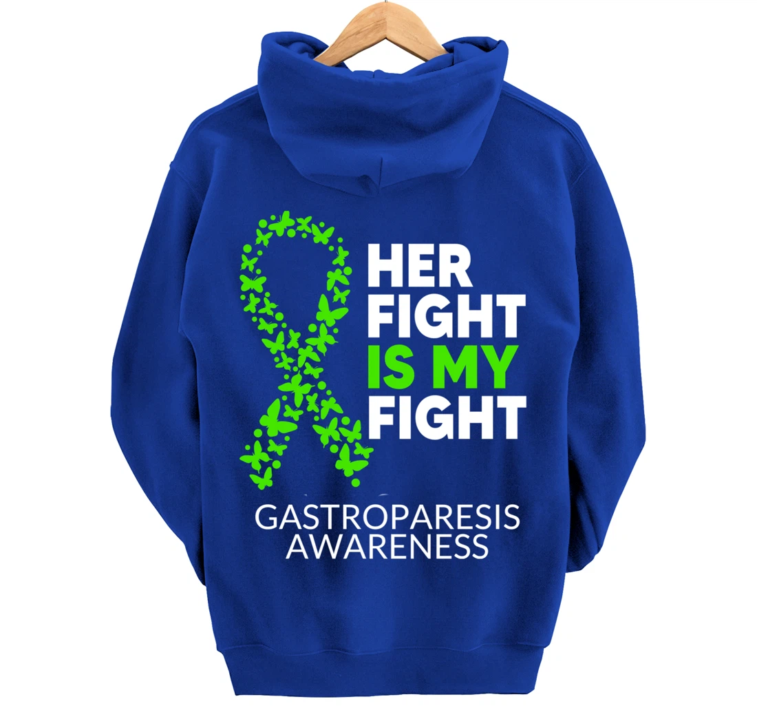 Gastroparesis Awareness Her Fight is my Fight Green Ribbon Pullover Hoodie
