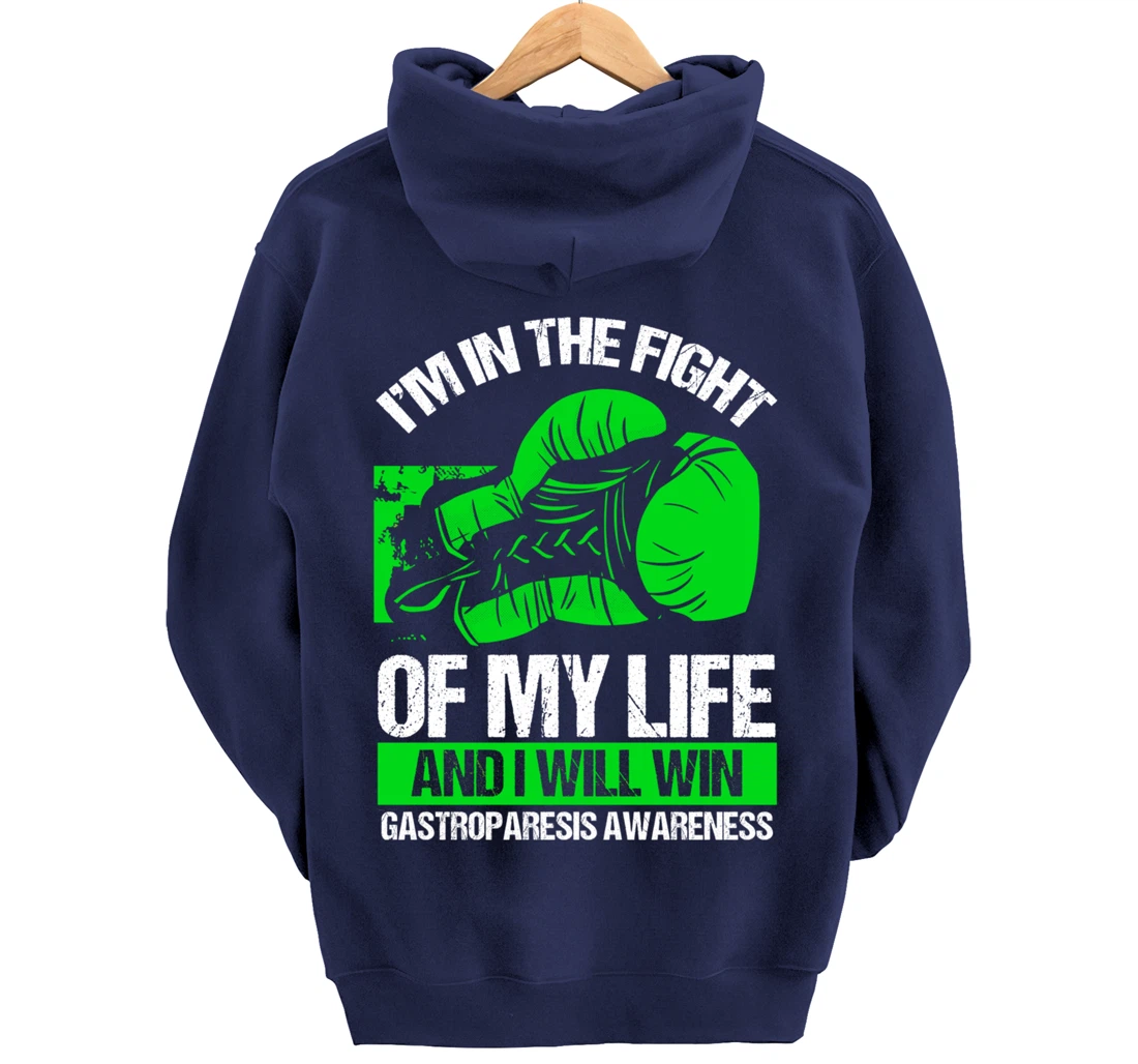 Gastroparesis Awareness Winner Survivor Green Ribbon Pullover Hoodie