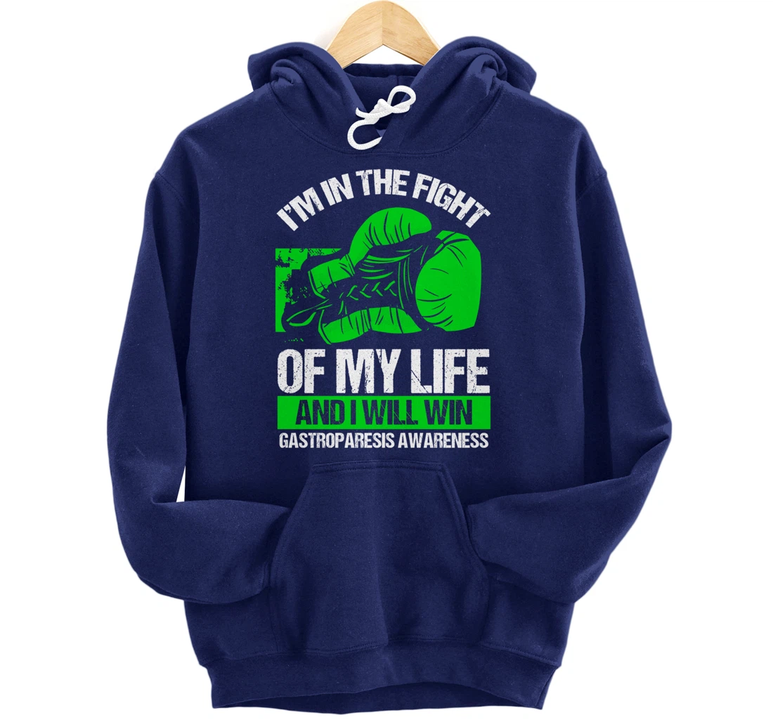 Gastroparesis Awareness Winner Survivor Green Ribbon Pullover Hoodie