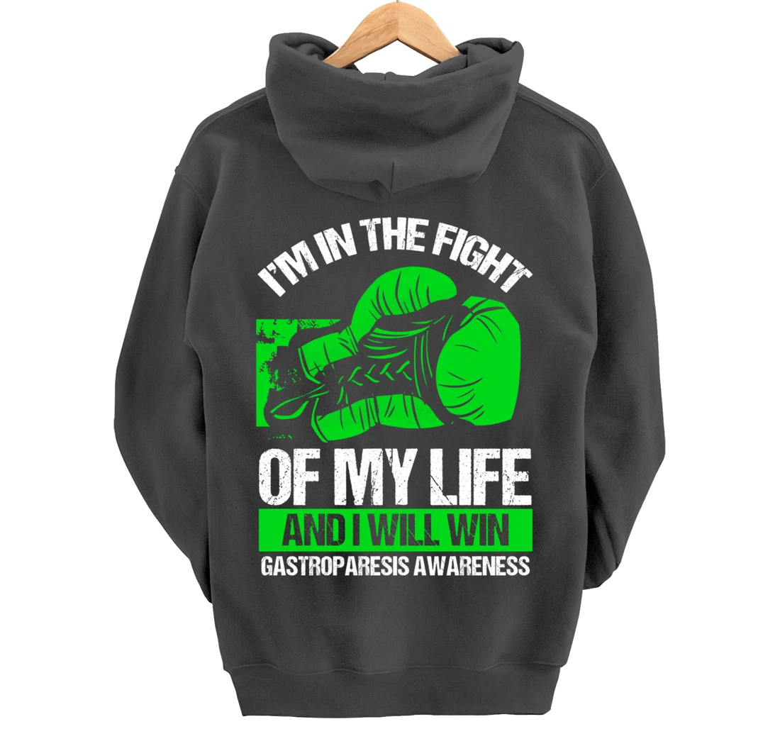 Gastroparesis Awareness Winner Survivor Green Ribbon Pullover Hoodie