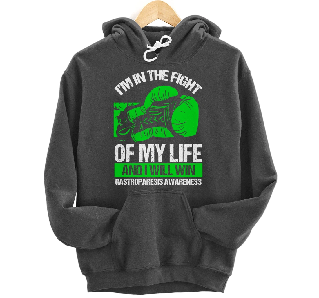 Gastroparesis Awareness Winner Survivor Green Ribbon Pullover Hoodie