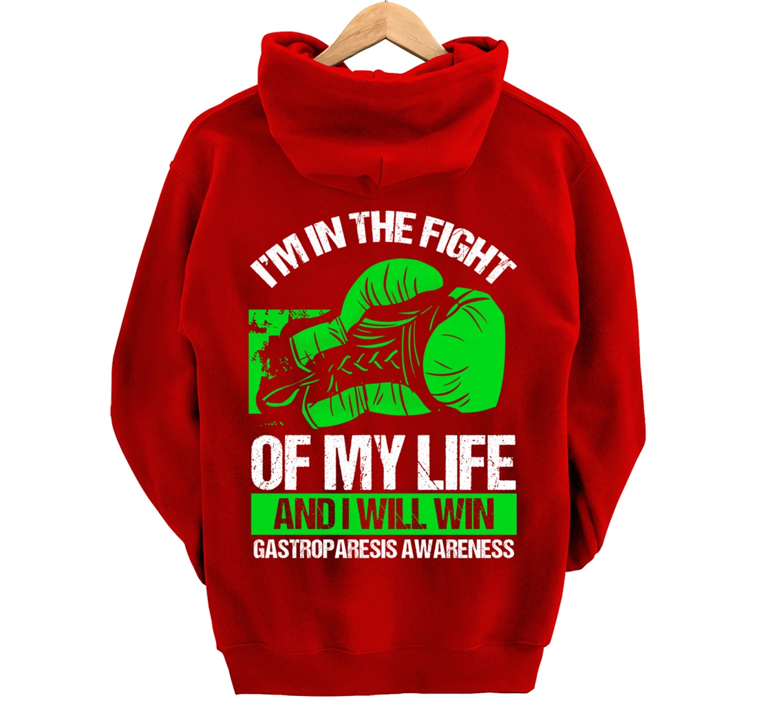 Gastroparesis Awareness Winner Survivor Green Ribbon Pullover Hoodie