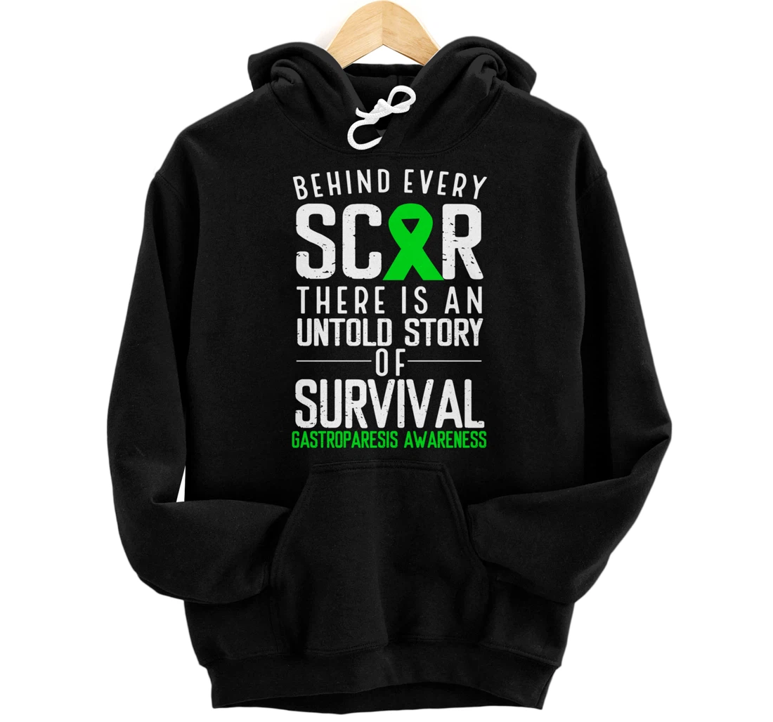 Gastroparesis Awareness Survivor Fighter Green Ribbon Pullover Hoodie