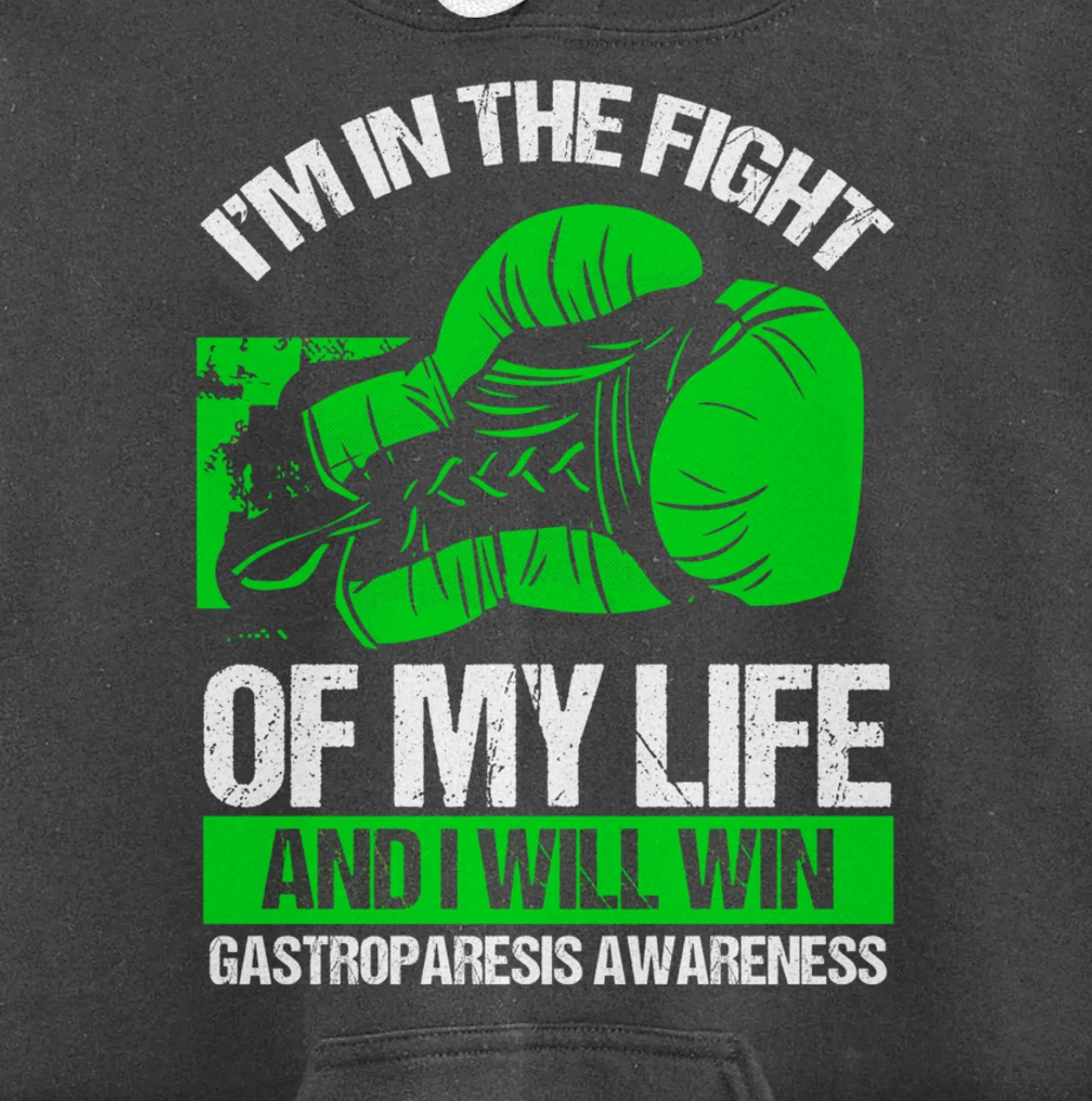 Gastroparesis Awareness Winner Survivor Green Ribbon Pullover Hoodie