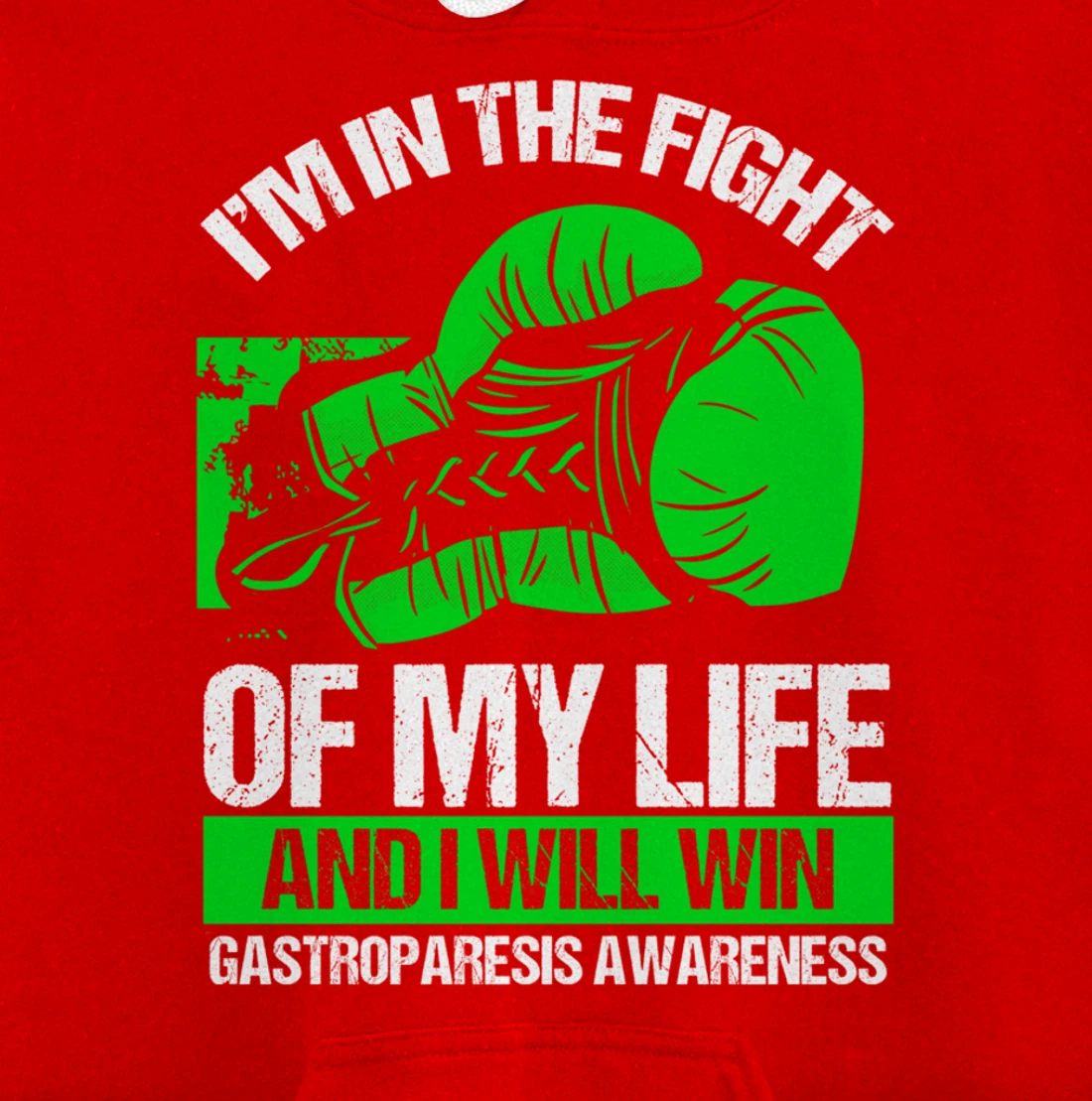 Gastroparesis Awareness Winner Survivor Green Ribbon Pullover Hoodie