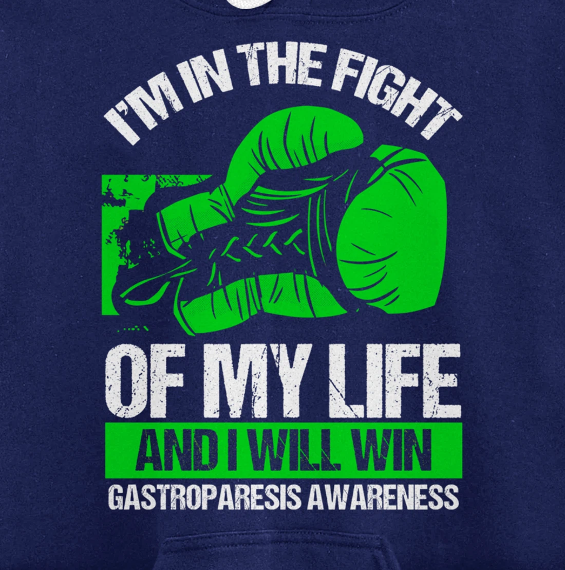 Gastroparesis Awareness Winner Survivor Green Ribbon Pullover Hoodie
