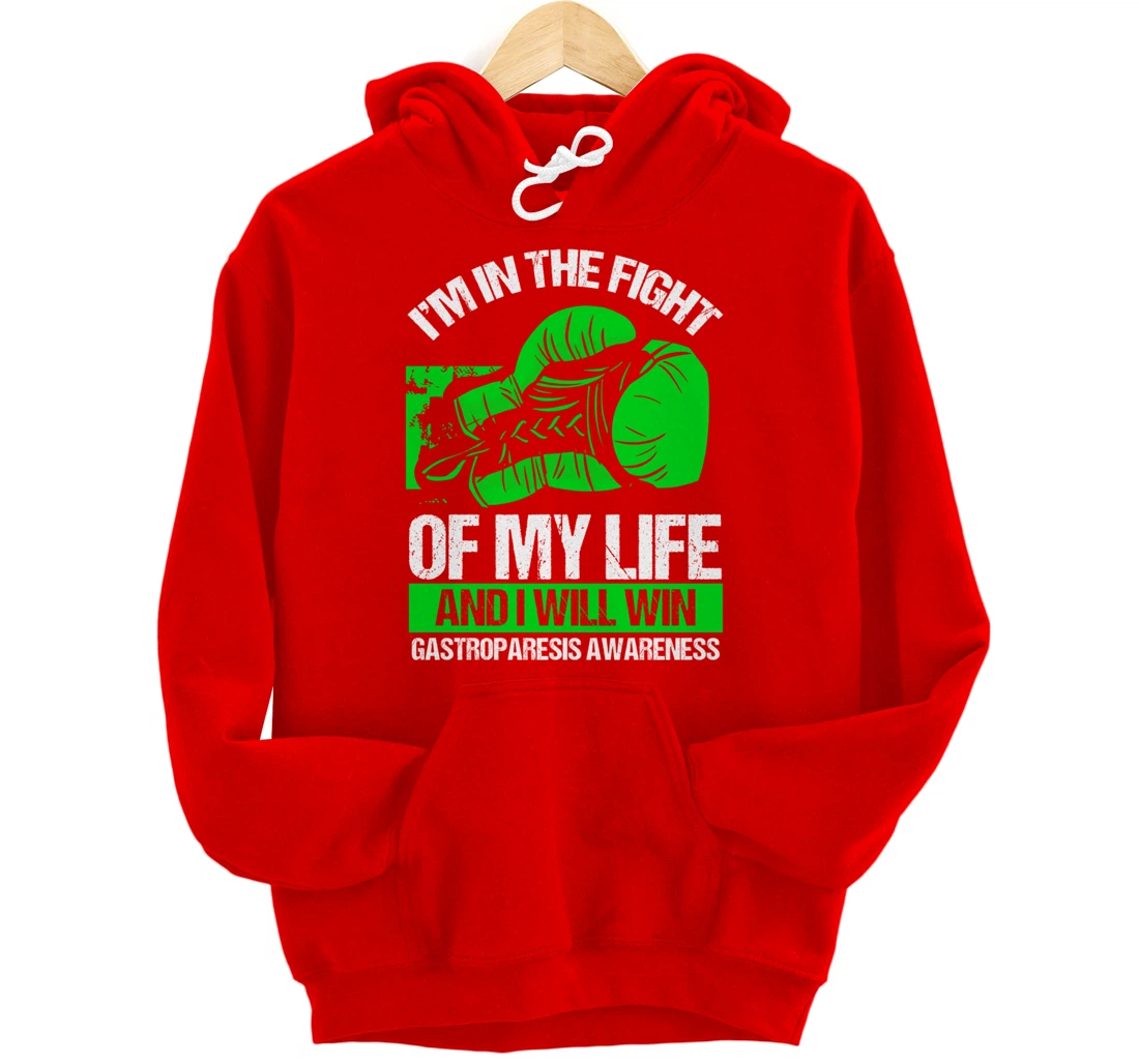 Gastroparesis Awareness Winner Survivor Green Ribbon Pullover Hoodie