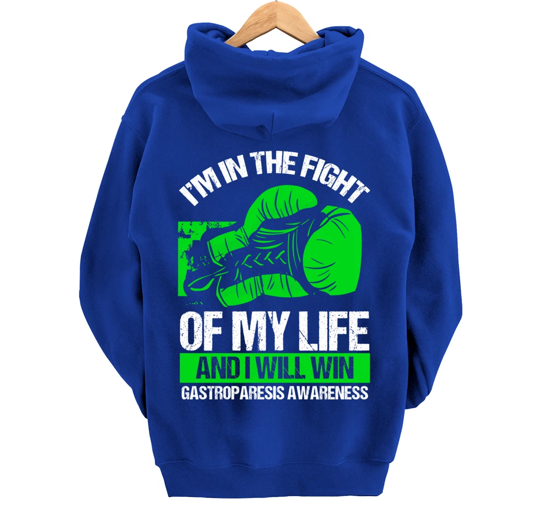 Gastroparesis Awareness Winner Survivor Green Ribbon Pullover Hoodie