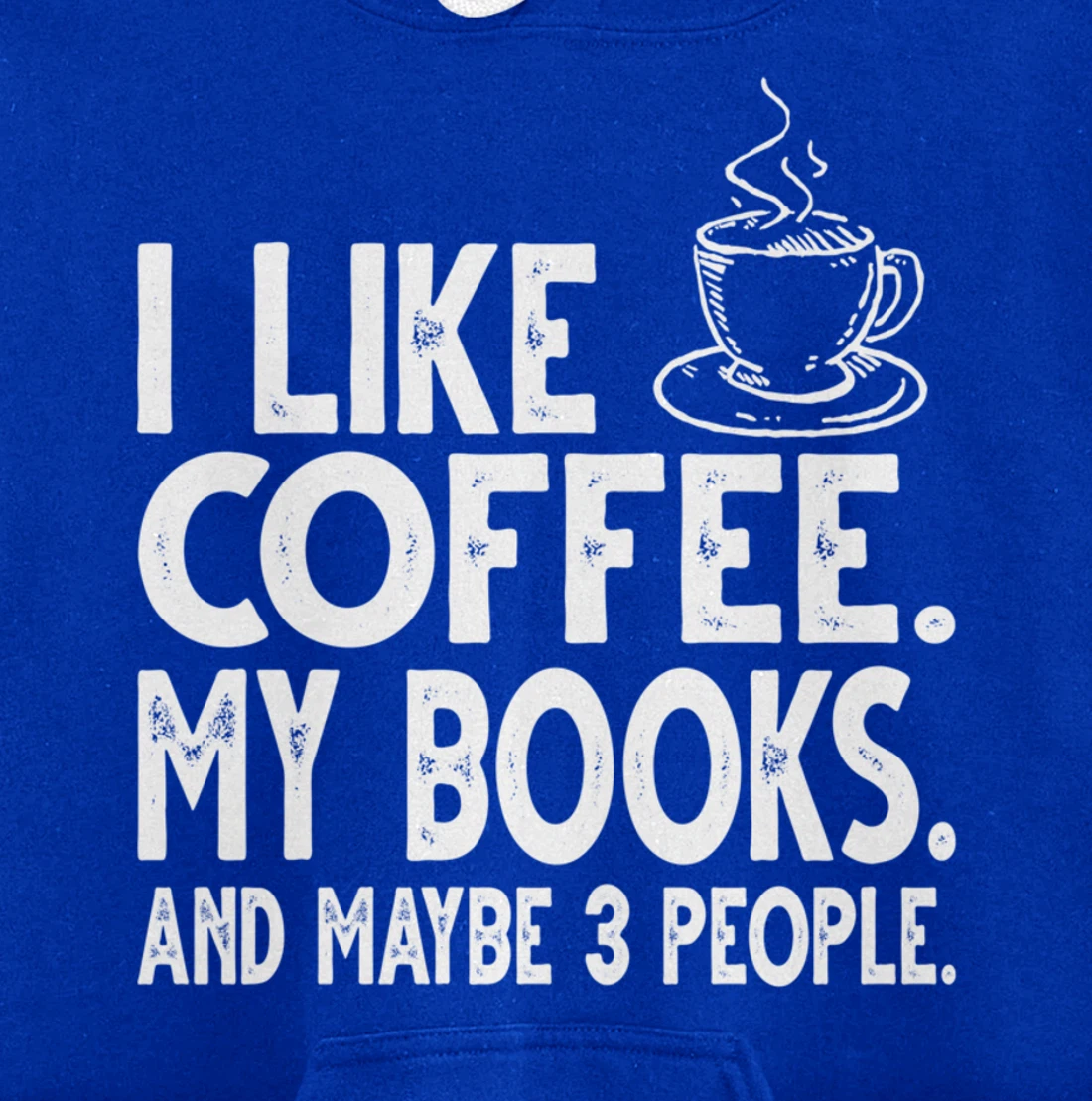 I like Coffee My Books and Maybe 3 People Funny Bookworm Pullover Hoodie