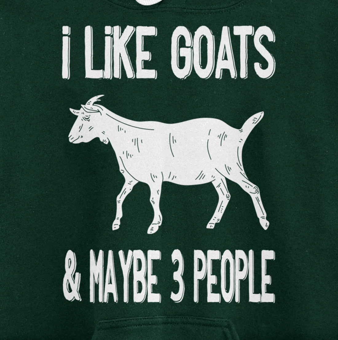 Funny Farm Introvert - I Like Goats & Maybe 3 People Pullover Hoodie