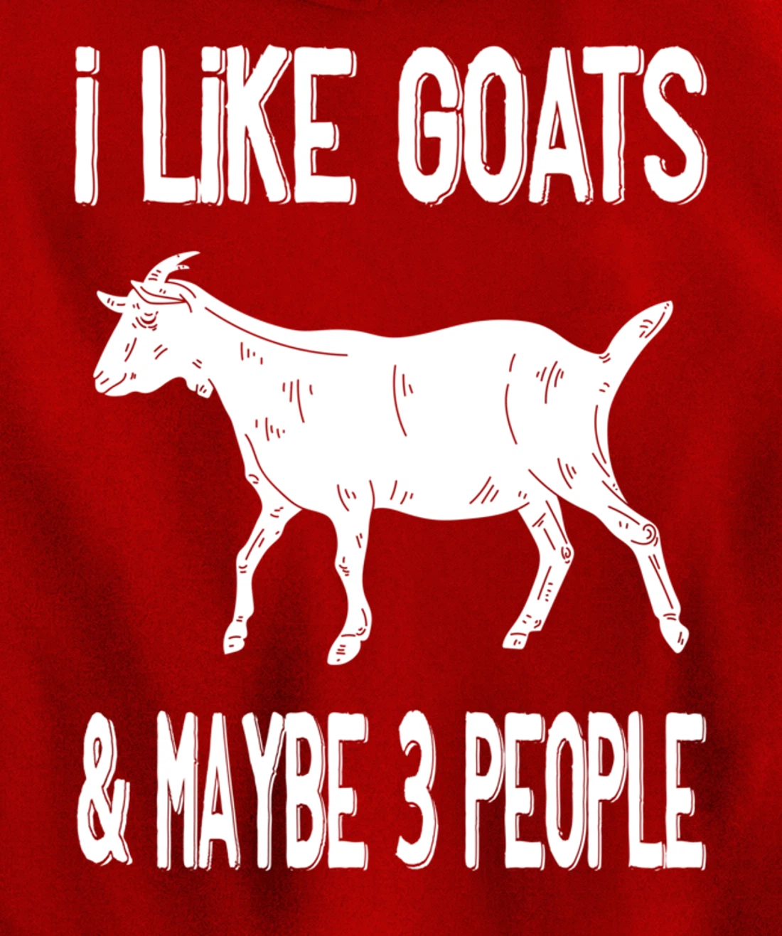 Funny Farm Introvert - I Like Goats & Maybe 3 People Pullover Hoodie