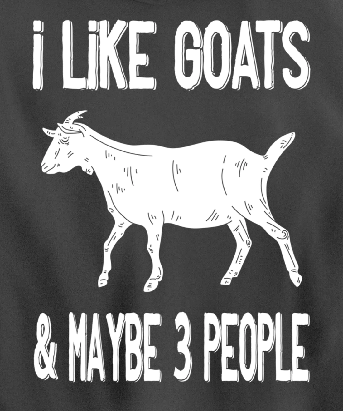 Funny Farm Introvert - I Like Goats & Maybe 3 People Pullover Hoodie