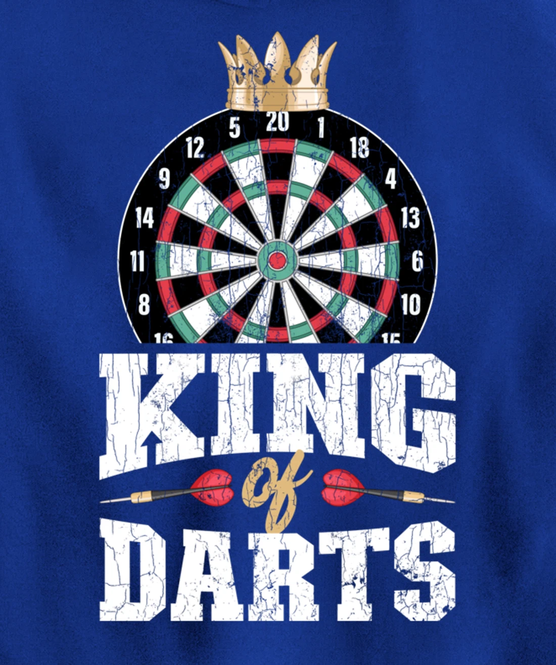 King Of Darts Funny Dart Player Graphic Pullover Hoodie