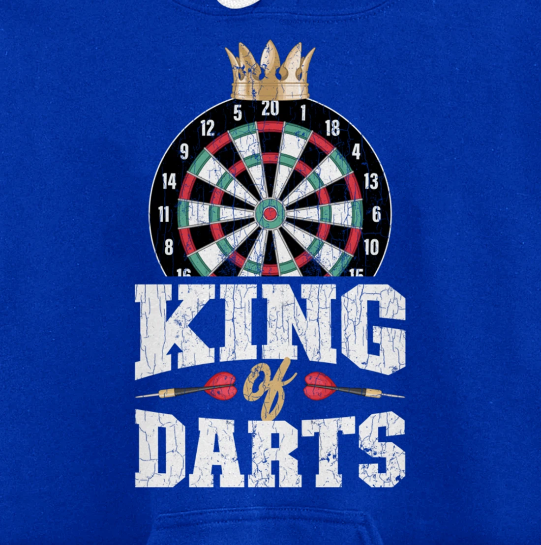 King Of Darts Funny Dart Player Graphic Pullover Hoodie