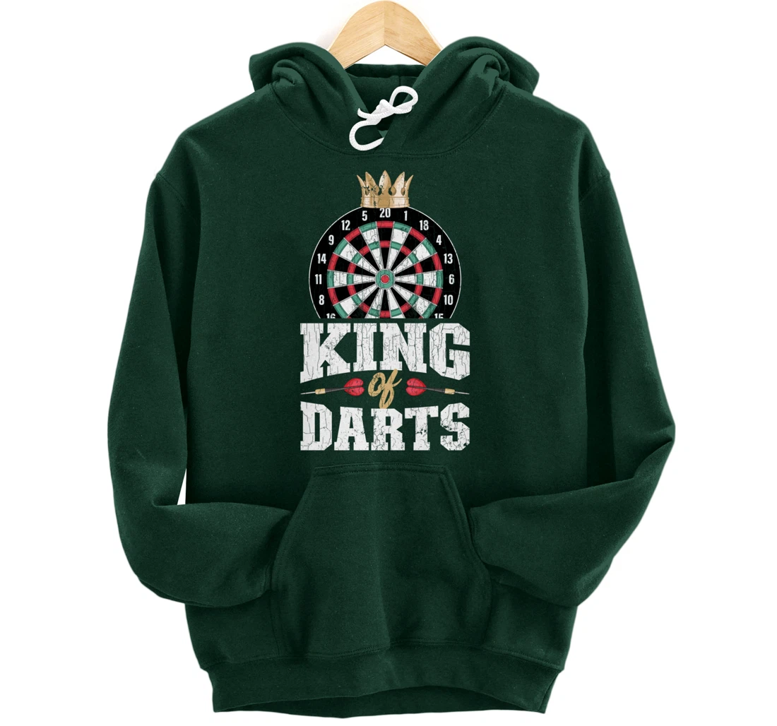 King Of Darts Funny Dart Player Graphic Pullover Hoodie