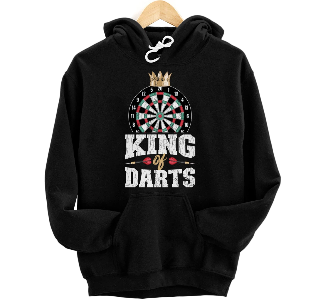 King Of Darts Funny Dart Player Graphic Pullover Hoodie