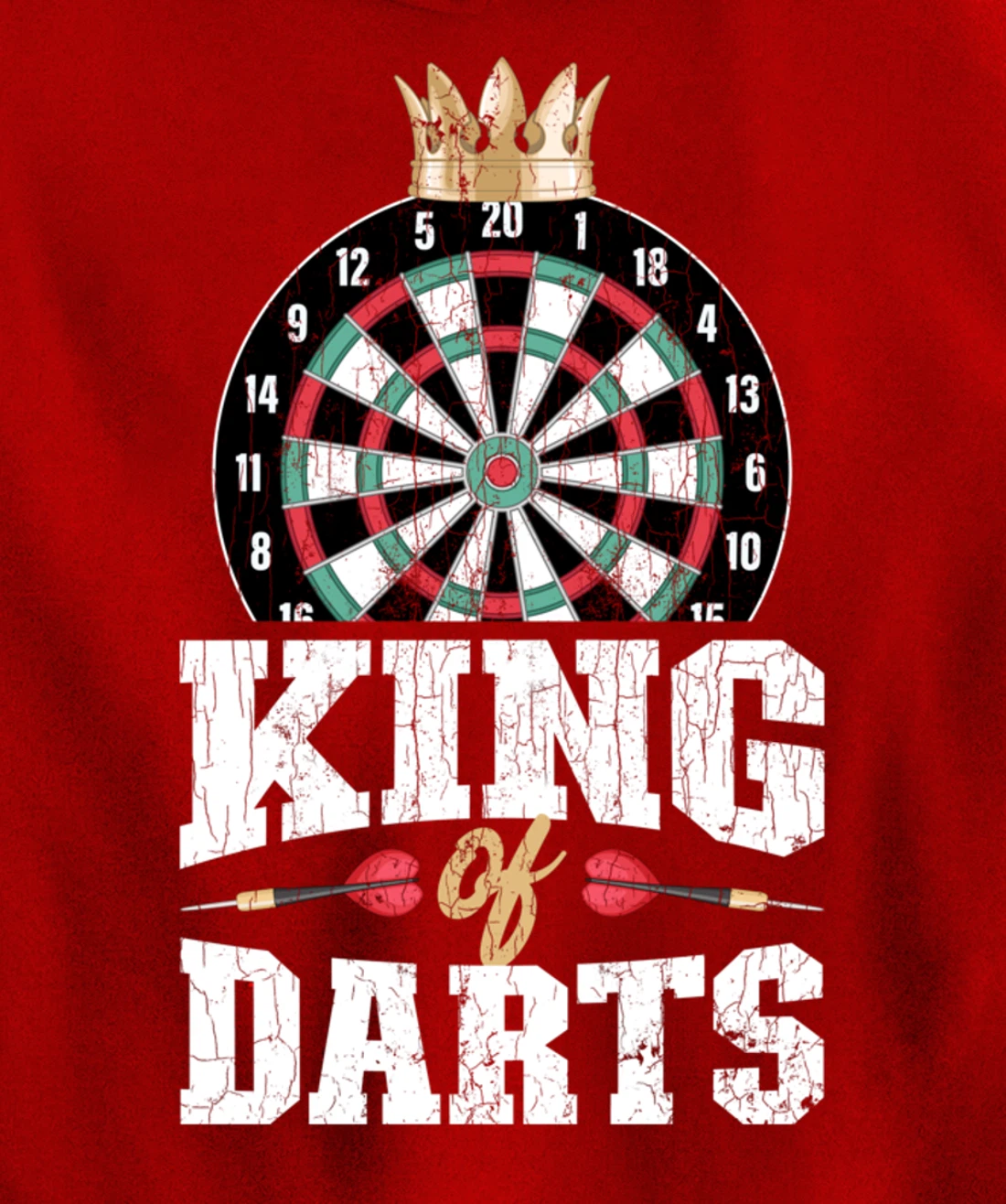 King Of Darts Funny Dart Player Graphic Pullover Hoodie